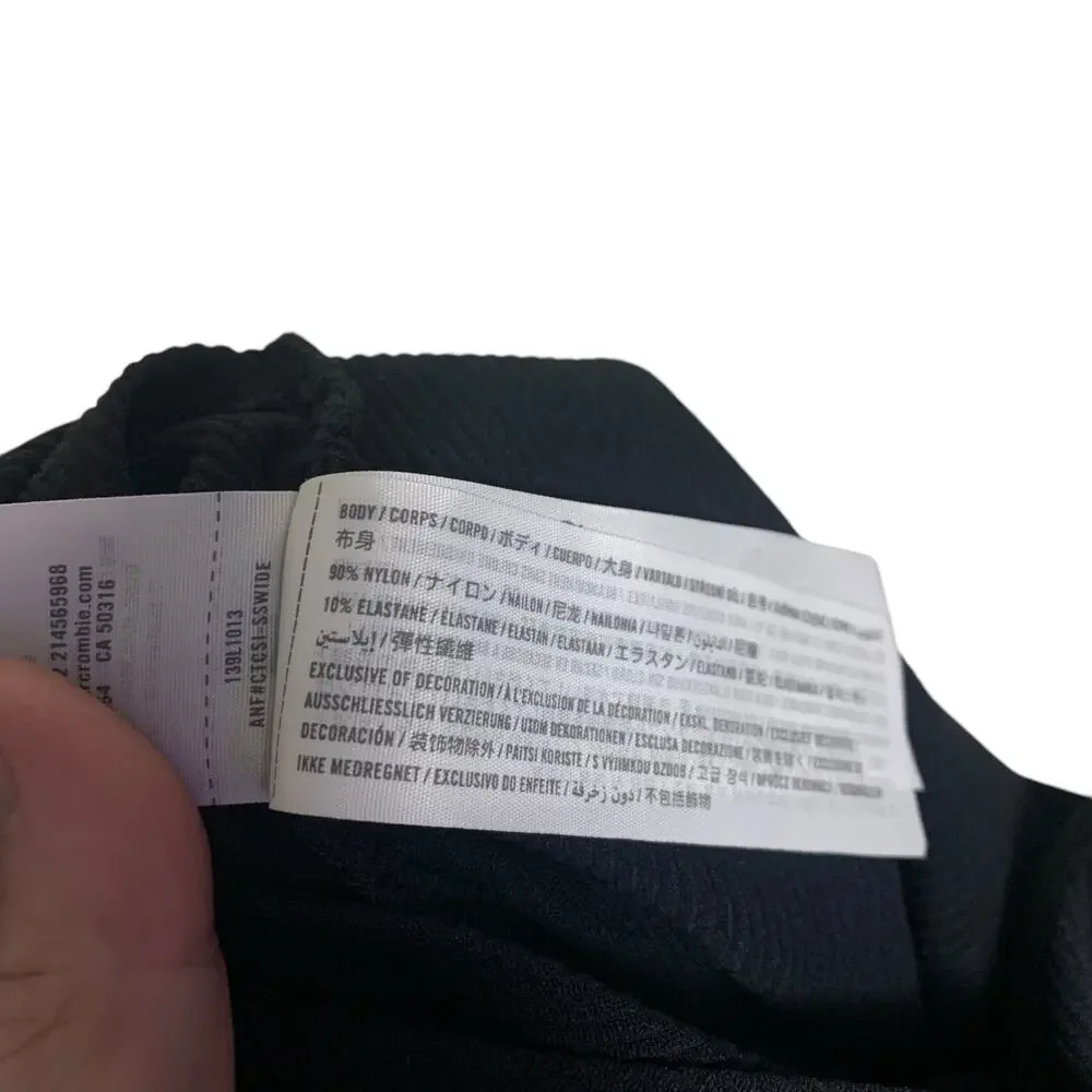 Abercrombie & Fitch Soft A&F Collection Ribbed Wrap Cropped Shirt Womens Size XS - Picture 5 of 6